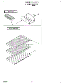05 - Shelf, Lit / Optional parts for Whirlpool Refrigerator ET18SKRDW03 from AppliancePartsPros.com