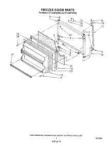 06 - Freezer Door parts for Whirlpool Refrigerator ET18JMYSF08 from AppliancePartsPros.com