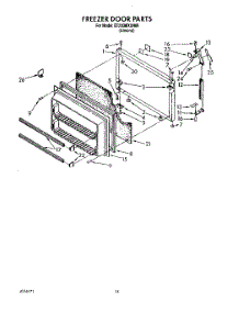 09 - Freezer Door parts for Whirlpool Refrigerator ET22DMXXN00 from AppliancePartsPros.com