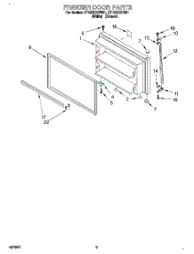 02 - Freezer Door parts for Whirlpool Refrigerator ET18ZKXDW01 from AppliancePartsPros.com