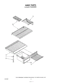 05 - Shelf parts for Whirlpool Refrigerator ET18SKRSW02 from AppliancePartsPros.com