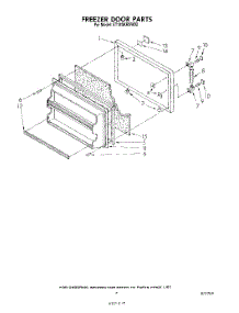 06 - Freezer Door parts for Whirlpool Refrigerator ET18SKRSW02 from AppliancePartsPros.com