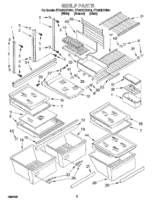 04 - Shelf parts for Whirlpool Refrigerator ET22DKXDN01 from AppliancePartsPros.com