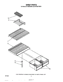 05 - Shelf parts for Whirlpool Refrigerator ET18JKXSW01 from AppliancePartsPros.com