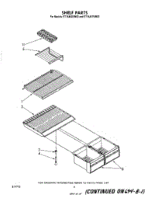 05 - Shelf parts for Whirlpool Refrigerator ET18JKXSW03 from AppliancePartsPros.com