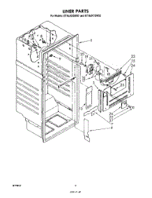 03 - Liner parts for Whirlpool Refrigerator ET18JKXSW02 from AppliancePartsPros.com