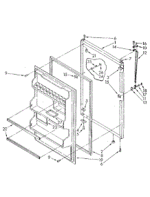 Refrigerator Door parts for Whirlpool Refrigerator ET18JKYSF03 from AppliancePartsPros.com