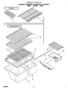 05 - Shelf, Lit / Optional parts for Whirlpool Refrigerator ET18NKXDG01 from AppliancePartsPros.com