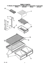 04 - Shelf parts for Whirlpool Refrigerator ET18NKXAW00 from AppliancePartsPros.com
