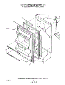 08 - Refrigerator Door , Lit / Optional parts for Whirlpool Refrigerator ET18JKYWN01 from AppliancePartsPros.com