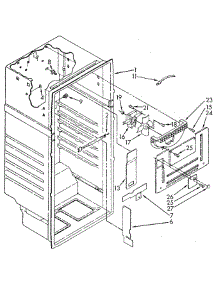 Liner parts for Whirlpool Refrigerator ET18JKXSN09 from AppliancePartsPros.com
