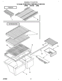 05 - Shelf, Lit / Optional parts for Whirlpool Refrigerator ET18NKXDG00 from AppliancePartsPros.com