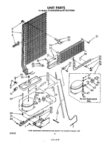 07 - Unit parts for Whirlpool Refrigerator ET18JKXSW00 from AppliancePartsPros.com