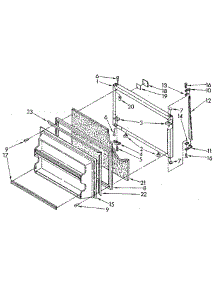 Freezer Door parts for Whirlpool Refrigerator ET18JKXSM05 from AppliancePartsPros.com