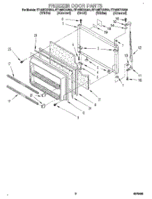 05 - Freezer Door parts for Whirlpool Refrigerator ET18NKXAG03 from AppliancePartsPros.com