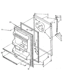 Refrigerator Door parts for Whirlpool Refrigerator ET18JKXSM04 from AppliancePartsPros.com