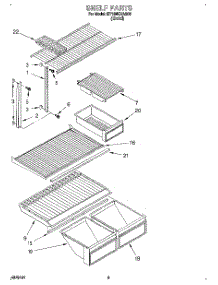04 - Shelf parts for Whirlpool Refrigerator ET18NKXAG01 from AppliancePartsPros.com
