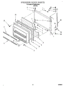 05 - Freezer Door parts for Whirlpool Refrigerator ET18NKXAG01 from AppliancePartsPros.com