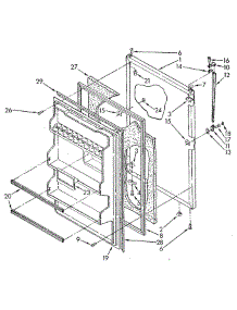 Refrigerator Door parts for Whirlpool Refrigerator ET18JKXSN07 from AppliancePartsPros.com