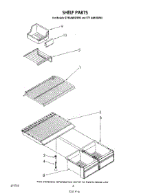 05 - Shelf parts for Whirlpool Refrigerator ET18JMYSW02 from AppliancePartsPros.com