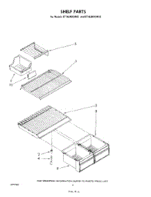 05 - Shelf parts for Whirlpool Refrigerator ET18JMYSW05 from AppliancePartsPros.com