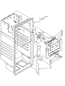 Liner parts for Whirlpool Refrigerator ET18NKKWF01 from AppliancePartsPros.com