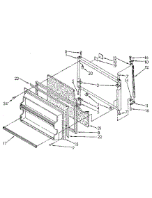 Freezer Door parts for Whirlpool Refrigerator ET18NKKWF01 from AppliancePartsPros.com