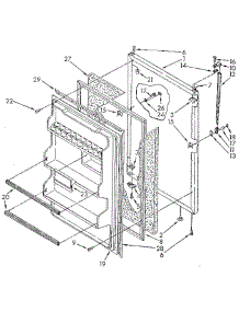 Refrigerator Door parts for Whirlpool Refrigerator ET18NKKWF01 from AppliancePartsPros.com