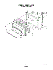 06 - Freezer Door parts for Whirlpool Refrigerator ET18NKXRWR4 from AppliancePartsPros.com