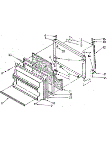 Freezer Door parts for Whirlpool Refrigerator ET18NKXSG04 from AppliancePartsPros.com