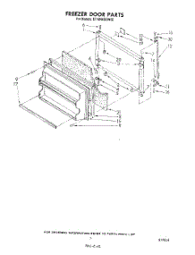06 - Freezer Door parts for Whirlpool Refrigerator ET18NKXSW02 from AppliancePartsPros.com