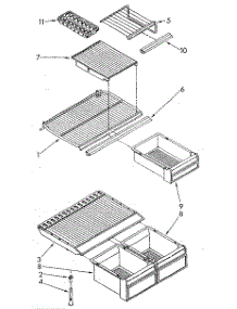 Shelf parts for Whirlpool Refrigerator ET18NKXSG03 from AppliancePartsPros.com