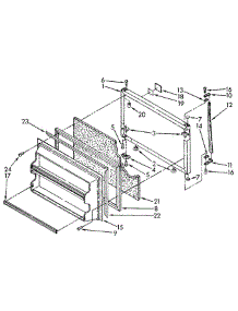Freezer Door parts for Whirlpool Refrigerator ET18JKXSG07 from AppliancePartsPros.com