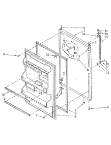 Refrigerator Door parts for Whirlpool Refrigerator ET18NKXSG03 from AppliancePartsPros.com