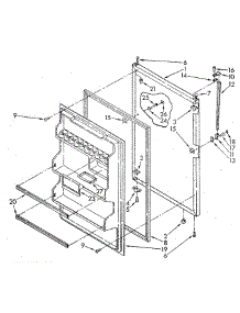 Refrigerator Door parts for Whirlpool Refrigerator ET18JKXSM02 from AppliancePartsPros.com