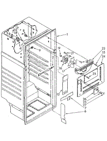Liner parts for Whirlpool Refrigerator ET18JKXSG05 from AppliancePartsPros.com