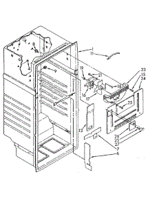 Liner parts for Whirlpool Refrigerator ET18JKXSF07 from AppliancePartsPros.com