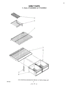 05 - Shelf parts for Whirlpool Refrigerator ET18JKXMWR0 from AppliancePartsPros.com