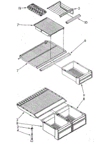 Shelf parts for Whirlpool Refrigerator ET18NKXSF04 from AppliancePartsPros.com
