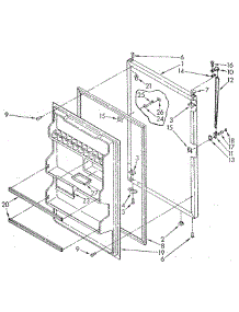 Refrigerator Door parts for Whirlpool Refrigerator ET18JKXSF01 from AppliancePartsPros.com