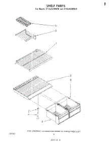 05 - Shelf parts for Whirlpool Refrigerator ET18JKXMWRB from AppliancePartsPros.com