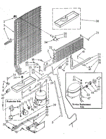 Unit parts for Whirlpool Refrigerator ET18NKXSF03 from AppliancePartsPros.com