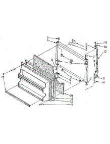 Freezer Door parts for Whirlpool Refrigerator ET18NKXSM02 from AppliancePartsPros.com