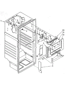 Liner parts for Whirlpool Refrigerator ET18NKXSF02 from AppliancePartsPros.com