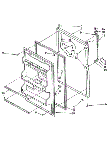 Refrigerator Door parts for Whirlpool Refrigerator ET18NKXSF02 from AppliancePartsPros.com