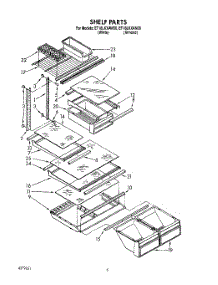 04 - Shelf parts for Whirlpool Refrigerator ET18LKXAW00 from AppliancePartsPros.com