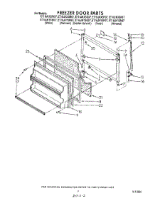 06 - Freezer Door parts for Whirlpool Refrigerator ET18JKYSF07 from AppliancePartsPros.com