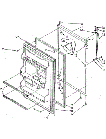 Refrigerator Door parts for Whirlpool Refrigerator ET18NKXSN04 from AppliancePartsPros.com