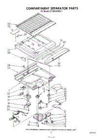04 - Compartment Separator parts for Whirlpool Refrigerator ET18NKXRWR1 from AppliancePartsPros.com