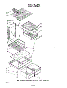 05 - Shelf parts for Whirlpool Refrigerator ET18NKXRWR2 from AppliancePartsPros.com